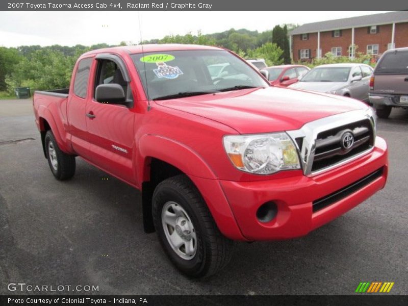 Radiant Red / Graphite Gray 2007 Toyota Tacoma Access Cab 4x4