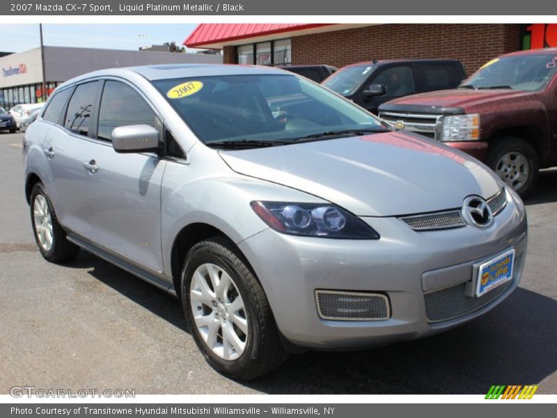 Liquid Platinum Metallic / Black 2007 Mazda CX-7 Sport