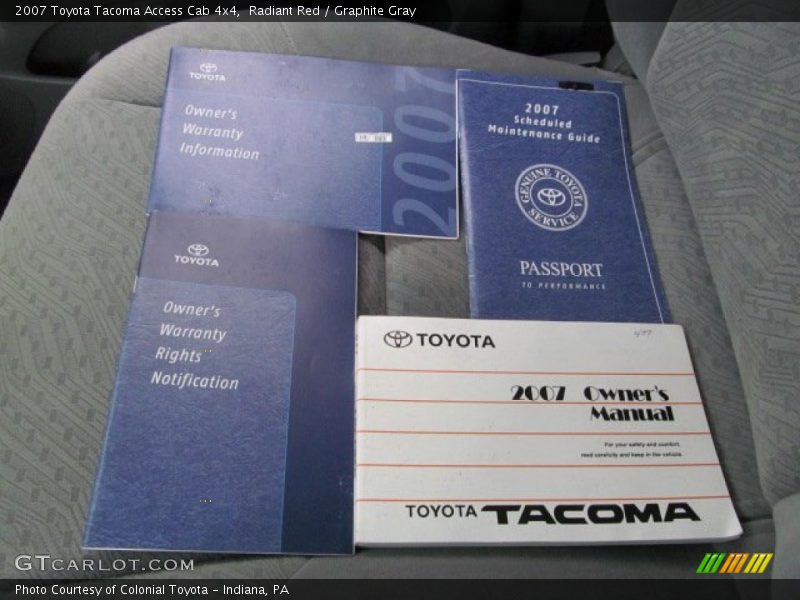 Radiant Red / Graphite Gray 2007 Toyota Tacoma Access Cab 4x4