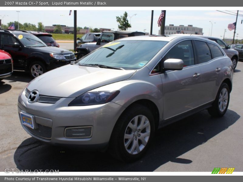 Liquid Platinum Metallic / Black 2007 Mazda CX-7 Sport
