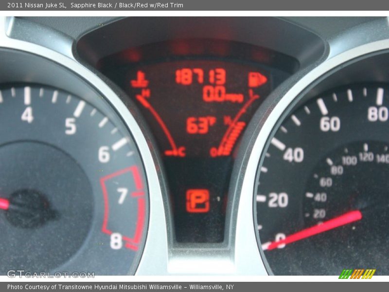 Sapphire Black / Black/Red w/Red Trim 2011 Nissan Juke SL