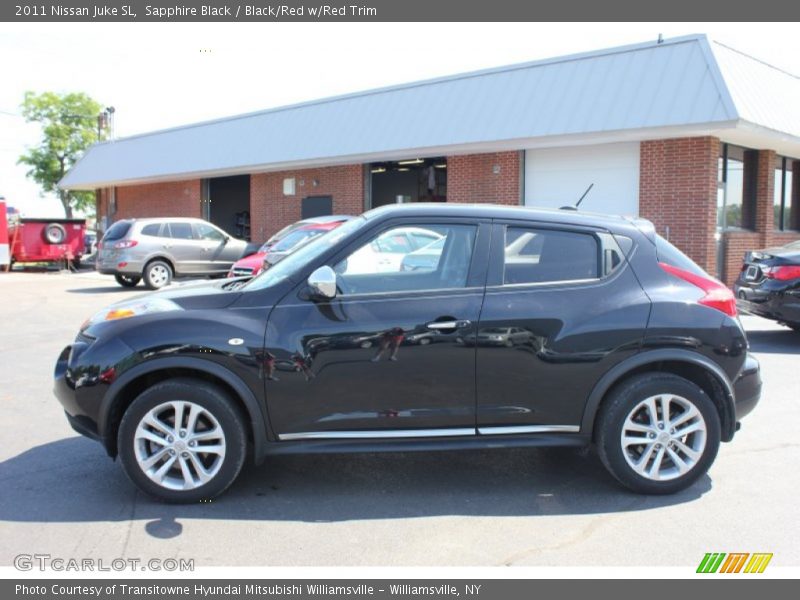 Sapphire Black / Black/Red w/Red Trim 2011 Nissan Juke SL