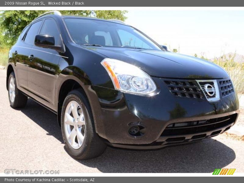 Wicked Black / Black 2009 Nissan Rogue SL