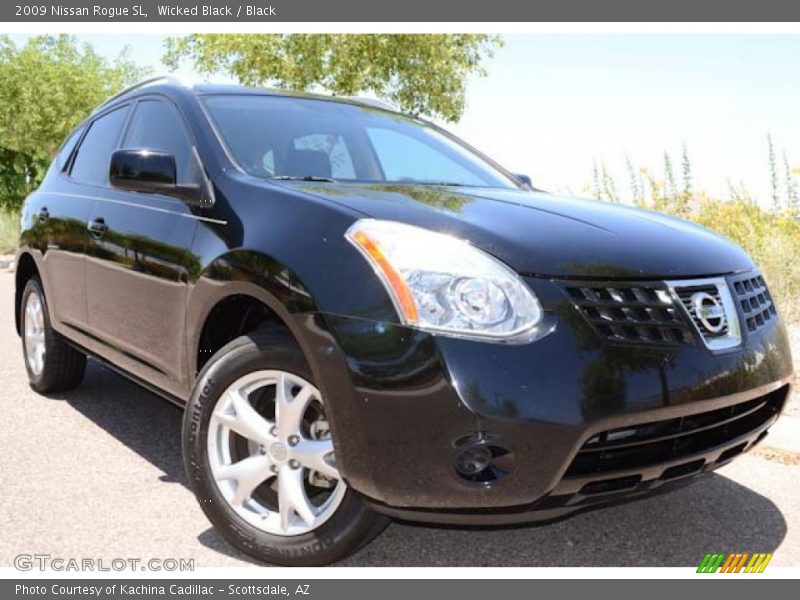 Wicked Black / Black 2009 Nissan Rogue SL