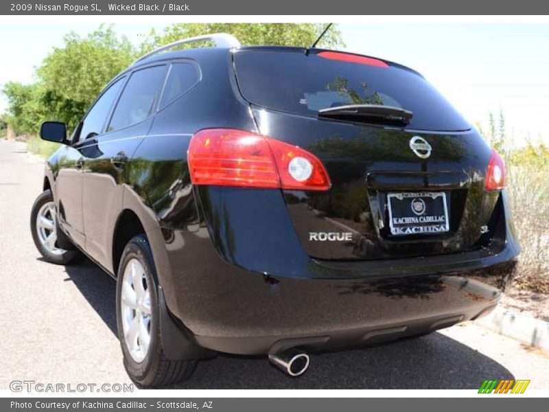 Wicked Black / Black 2009 Nissan Rogue SL