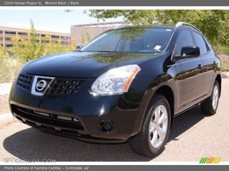 Wicked Black / Black 2009 Nissan Rogue SL
