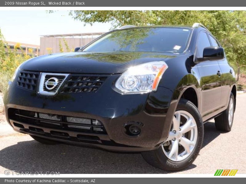 Wicked Black / Black 2009 Nissan Rogue SL