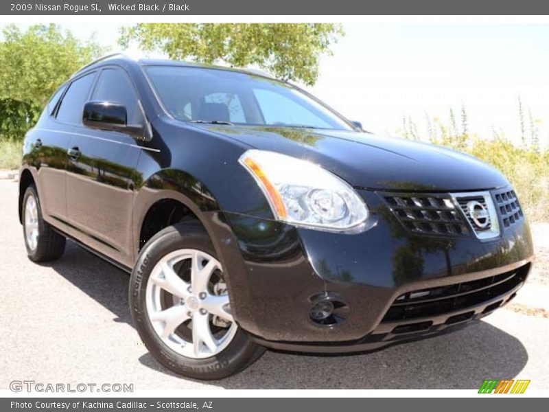 Wicked Black / Black 2009 Nissan Rogue SL