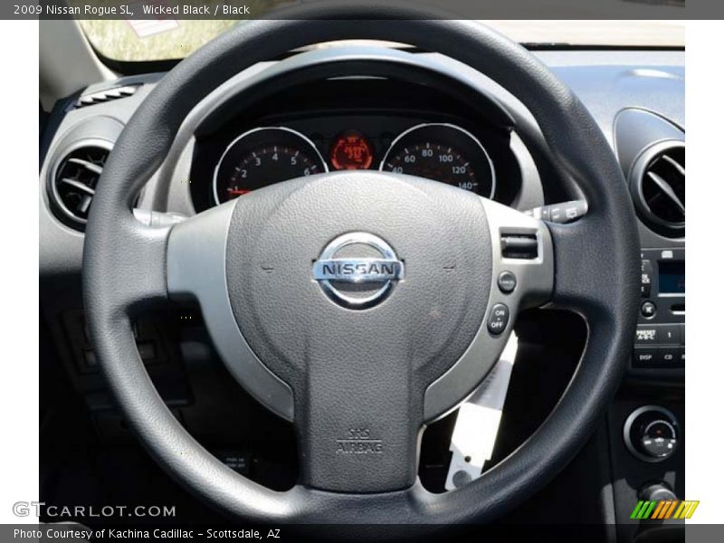Wicked Black / Black 2009 Nissan Rogue SL