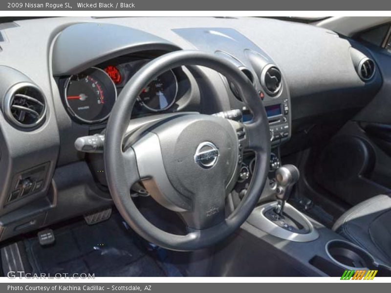 Wicked Black / Black 2009 Nissan Rogue SL