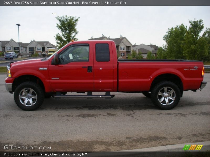 Red Clearcoat / Medium Flint 2007 Ford F250 Super Duty Lariat SuperCab 4x4