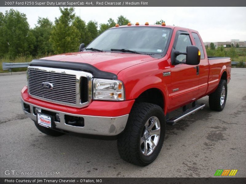 Red Clearcoat / Medium Flint 2007 Ford F250 Super Duty Lariat SuperCab 4x4