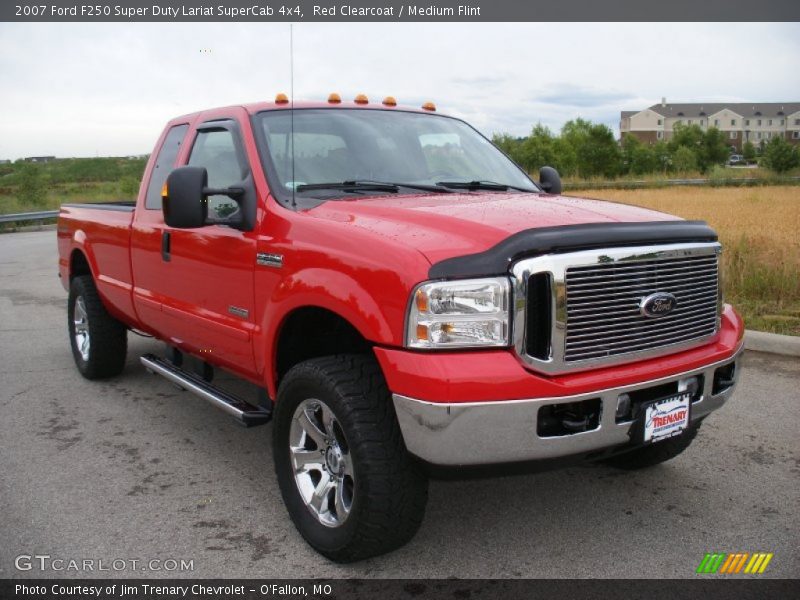 Red Clearcoat / Medium Flint 2007 Ford F250 Super Duty Lariat SuperCab 4x4