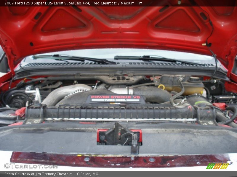 Red Clearcoat / Medium Flint 2007 Ford F250 Super Duty Lariat SuperCab 4x4