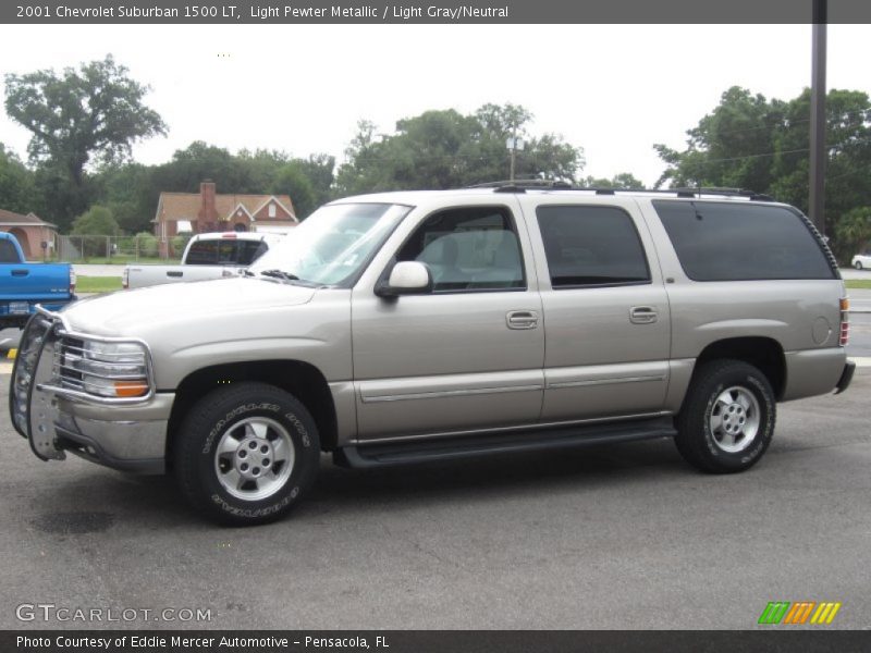Light Pewter Metallic / Light Gray/Neutral 2001 Chevrolet Suburban 1500 LT