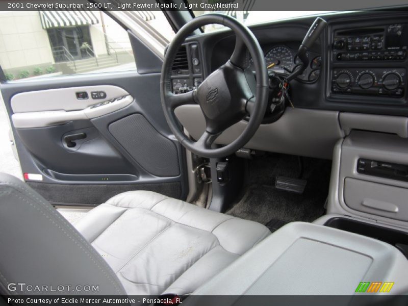 Light Pewter Metallic / Light Gray/Neutral 2001 Chevrolet Suburban 1500 LT