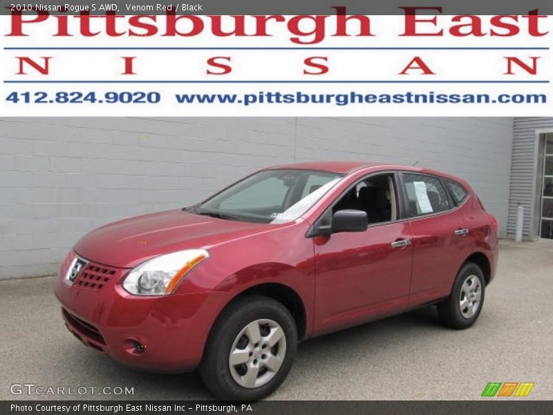 Venom Red / Black 2010 Nissan Rogue S AWD