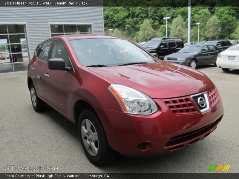 Venom Red / Black 2010 Nissan Rogue S AWD