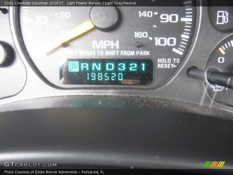 Light Pewter Metallic / Light Gray/Neutral 2001 Chevrolet Suburban 1500 LT