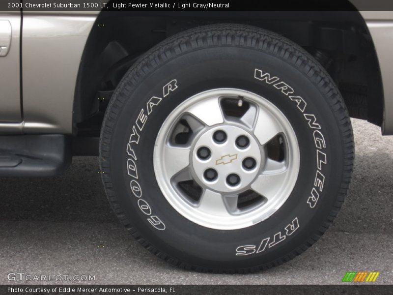 Light Pewter Metallic / Light Gray/Neutral 2001 Chevrolet Suburban 1500 LT