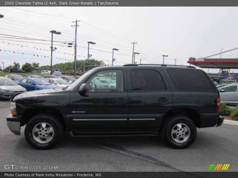 Dark Green Metallic / Tan/Neutral 2003 Chevrolet Tahoe LS 4x4