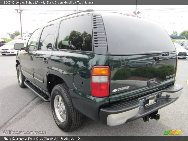 Dark Green Metallic / Tan/Neutral 2003 Chevrolet Tahoe LS 4x4