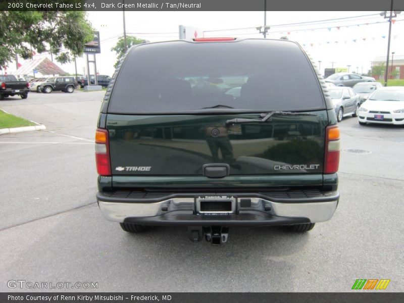 Dark Green Metallic / Tan/Neutral 2003 Chevrolet Tahoe LS 4x4