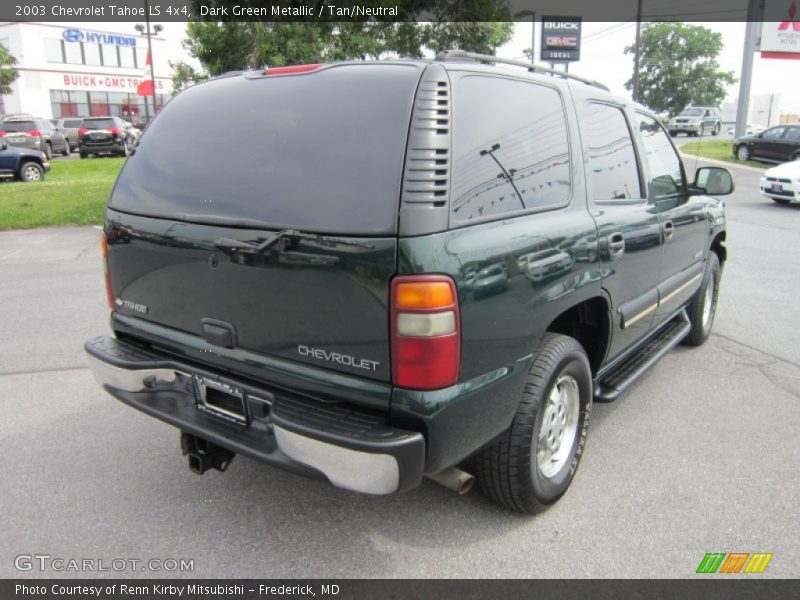 Dark Green Metallic / Tan/Neutral 2003 Chevrolet Tahoe LS 4x4