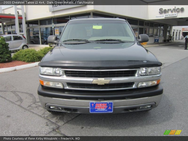 Dark Green Metallic / Tan/Neutral 2003 Chevrolet Tahoe LS 4x4