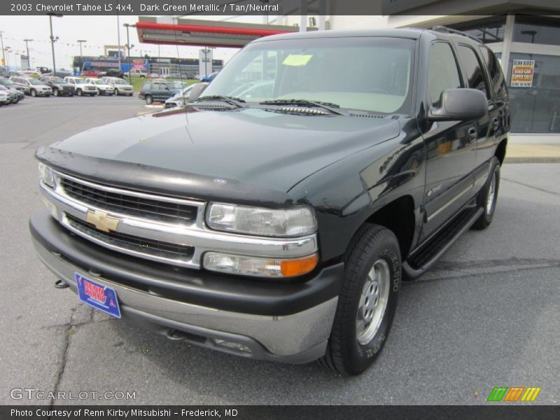Dark Green Metallic / Tan/Neutral 2003 Chevrolet Tahoe LS 4x4