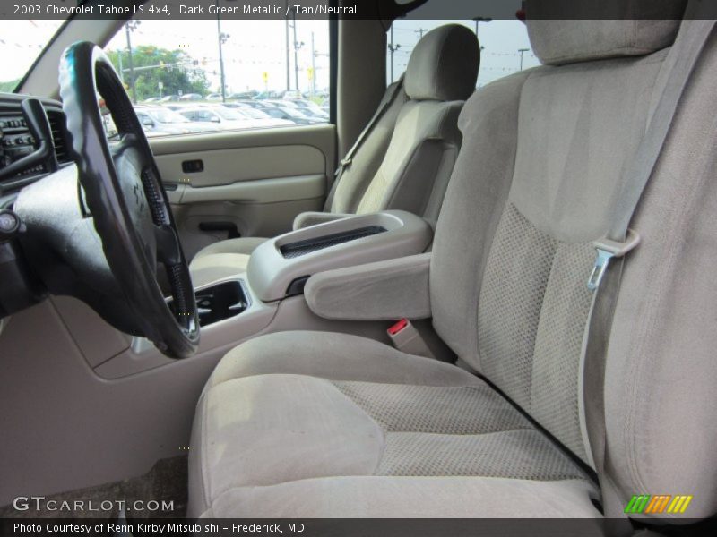 Dark Green Metallic / Tan/Neutral 2003 Chevrolet Tahoe LS 4x4