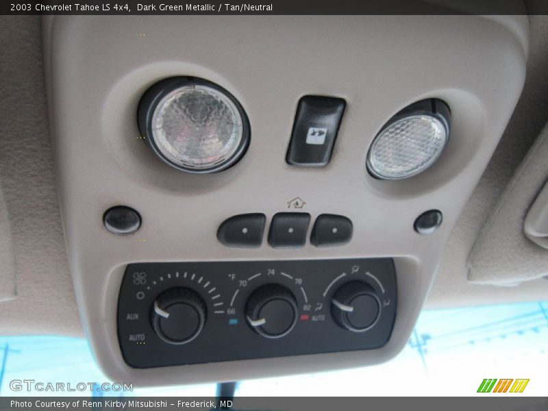 Dark Green Metallic / Tan/Neutral 2003 Chevrolet Tahoe LS 4x4