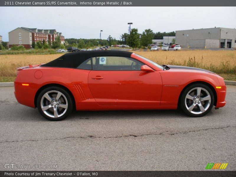 Inferno Orange Metallic / Black 2011 Chevrolet Camaro SS/RS Convertible