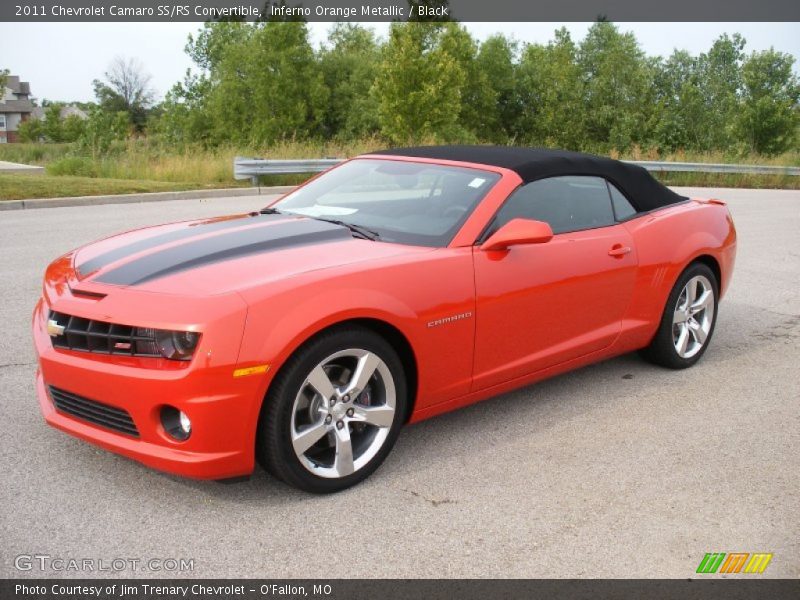 Inferno Orange Metallic / Black 2011 Chevrolet Camaro SS/RS Convertible