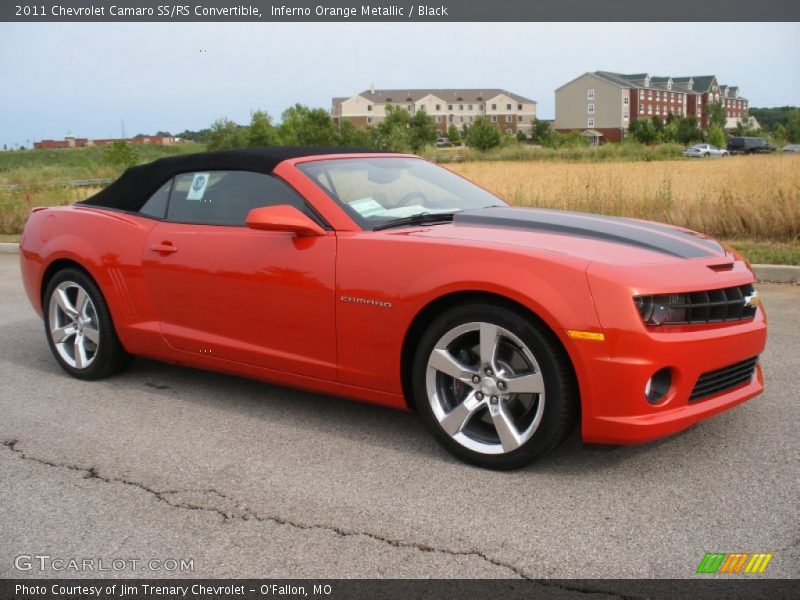 Inferno Orange Metallic / Black 2011 Chevrolet Camaro SS/RS Convertible