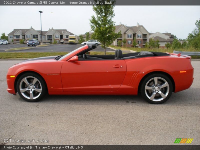 Inferno Orange Metallic / Black 2011 Chevrolet Camaro SS/RS Convertible