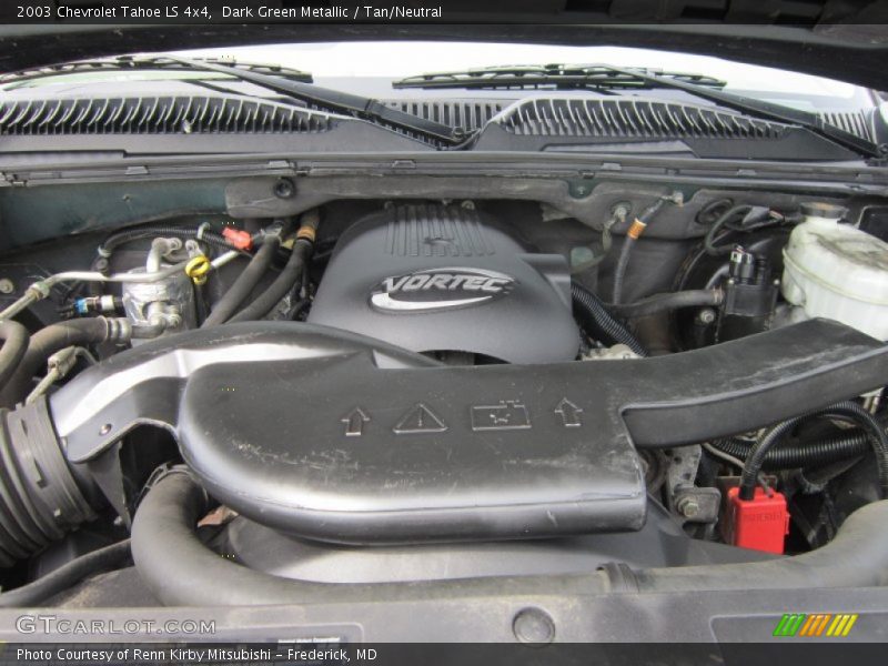 Dark Green Metallic / Tan/Neutral 2003 Chevrolet Tahoe LS 4x4