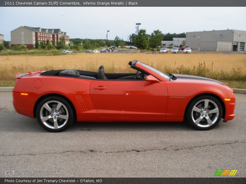 Inferno Orange Metallic / Black 2011 Chevrolet Camaro SS/RS Convertible