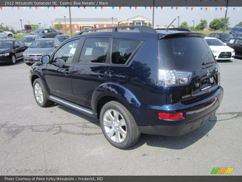Cosmic Blue Metallic / Black 2012 Mitsubishi Outlander SE