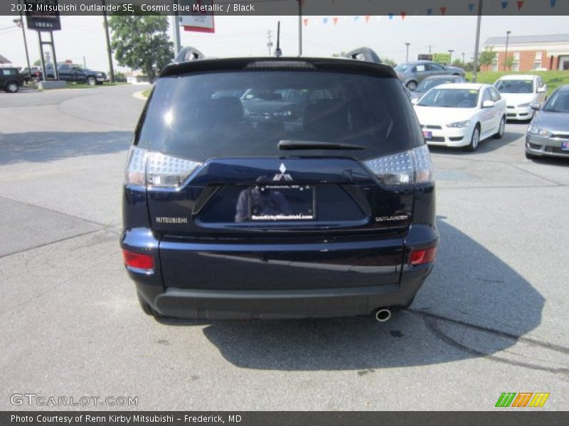 Cosmic Blue Metallic / Black 2012 Mitsubishi Outlander SE