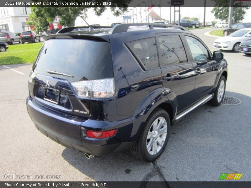 Cosmic Blue Metallic / Black 2012 Mitsubishi Outlander SE