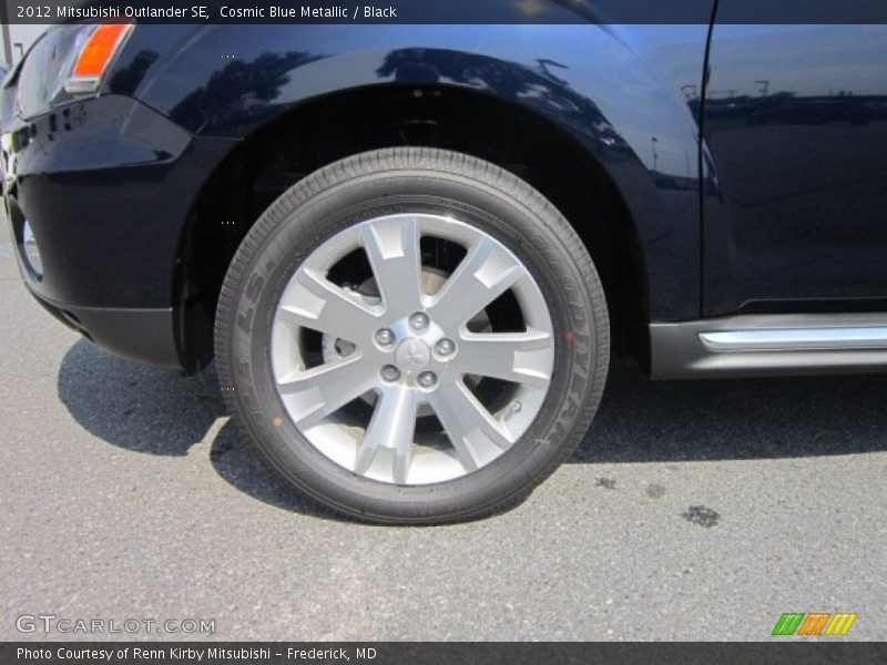 Cosmic Blue Metallic / Black 2012 Mitsubishi Outlander SE