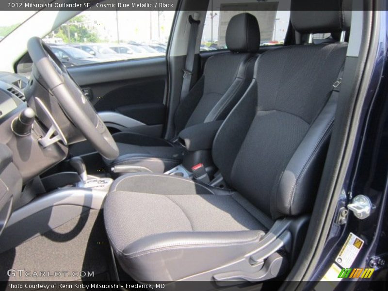 Cosmic Blue Metallic / Black 2012 Mitsubishi Outlander SE