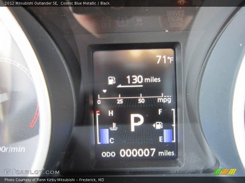 Cosmic Blue Metallic / Black 2012 Mitsubishi Outlander SE