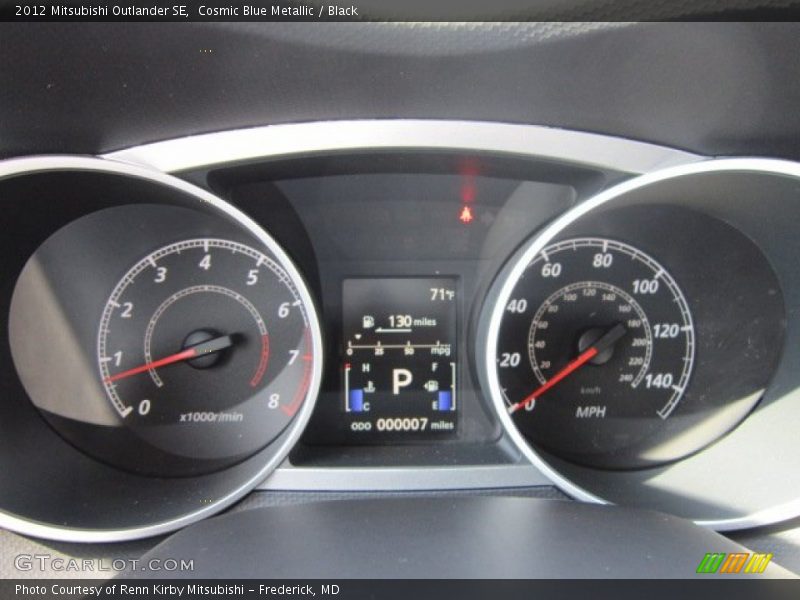 Cosmic Blue Metallic / Black 2012 Mitsubishi Outlander SE