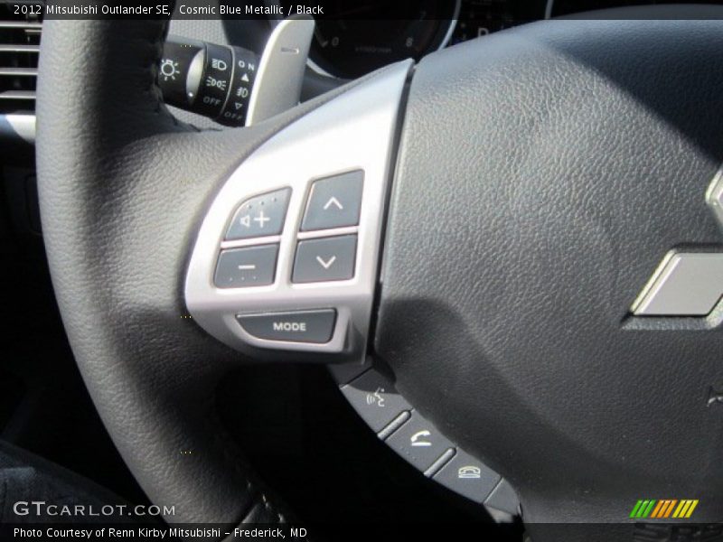 Cosmic Blue Metallic / Black 2012 Mitsubishi Outlander SE
