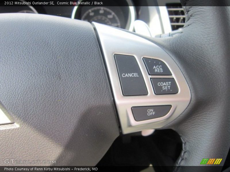 Cosmic Blue Metallic / Black 2012 Mitsubishi Outlander SE