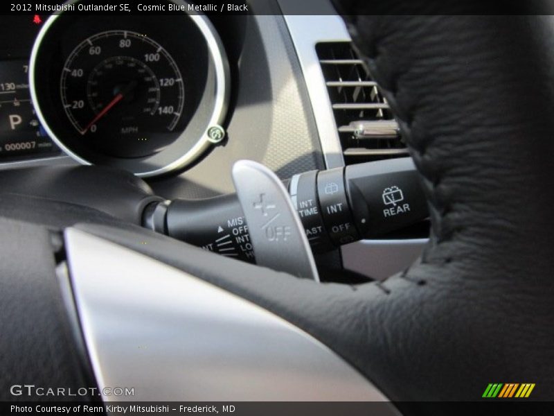 Cosmic Blue Metallic / Black 2012 Mitsubishi Outlander SE