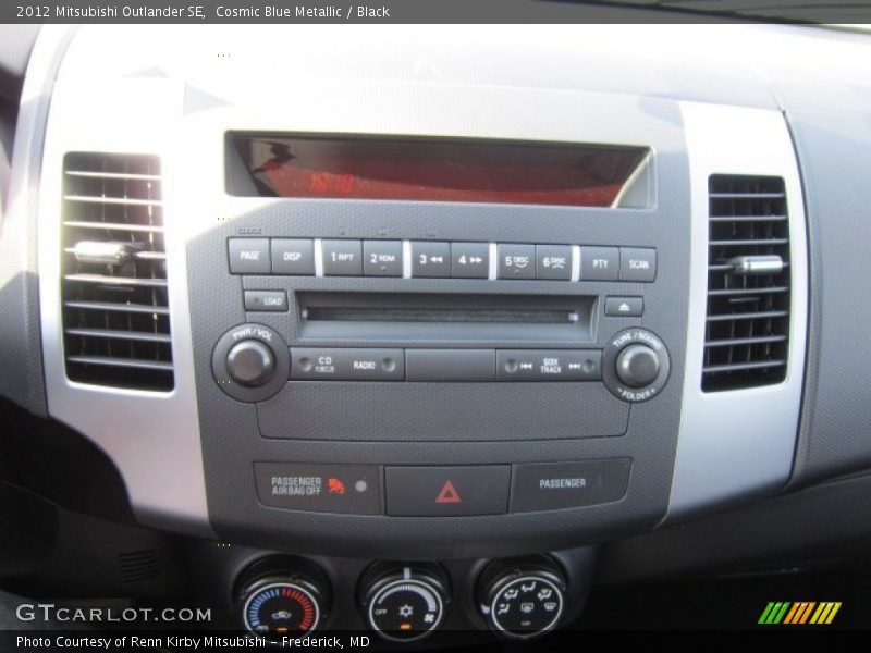 Cosmic Blue Metallic / Black 2012 Mitsubishi Outlander SE