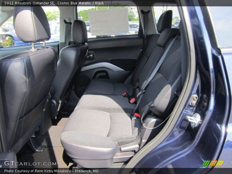 Cosmic Blue Metallic / Black 2012 Mitsubishi Outlander SE